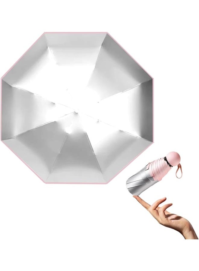 Small Sun Protection UV Umbrella Gen 2, UPF 50+ Silver Reflective Coating Compact Travel Umbrella - Image 1